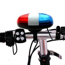 Quaanti 6 LED 4 Sounds Horn Bell Ring Police Car Light Trumpet for Bike Bicycle bisiklet aksesuar Ciclismo Camping Outdoor 2018 (Multicolor) - B07F7RM5FR
